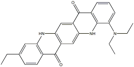 4-(Diethylamino)-10-ethyl-5,12-dihydroquino[2,3-b]acridine-7,14-dione Structure