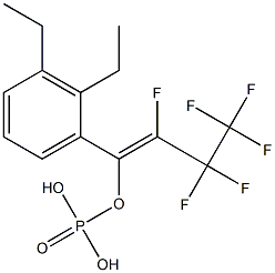 Phosphoric acid diethyl[(E)-1-phenyl-2,3,3,4,4,4-hexafluoro-1-butenyl] ester Structure