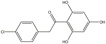 2,4-Dihydroxy-6-hydroxy-4'-chlorodeoxybenzoin,,结构式