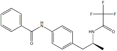 (+)-N-[4-[(S)-2-(Trifluoroacetylamino)propyl]phenyl]benzamide Structure