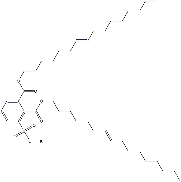 3-(Potassiosulfo)phthalic acid di(7-hexadecenyl) ester Struktur