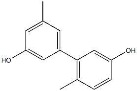 5,6'-Dimethyl-1,1'-biphenyl-3,3'-diol Struktur
