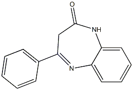 4-(フェニル)-1H-1,5-ベンゾジアゼピン-2(3H)-オン 化学構造式