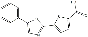 5-(5-Phenyloxazol-2-yl)thiophene-2-carboxylic acid Struktur
