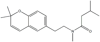 N-[2-(2,2-Dimethyl-2H-1-benzopyran-6-yl)ethyl]-N-methyl-3-methylbutanamide Struktur