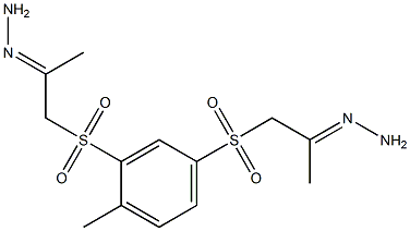 1,3-Bis[(2-hydrazonopropyl)sulfonyl]-4-methylbenzene Structure