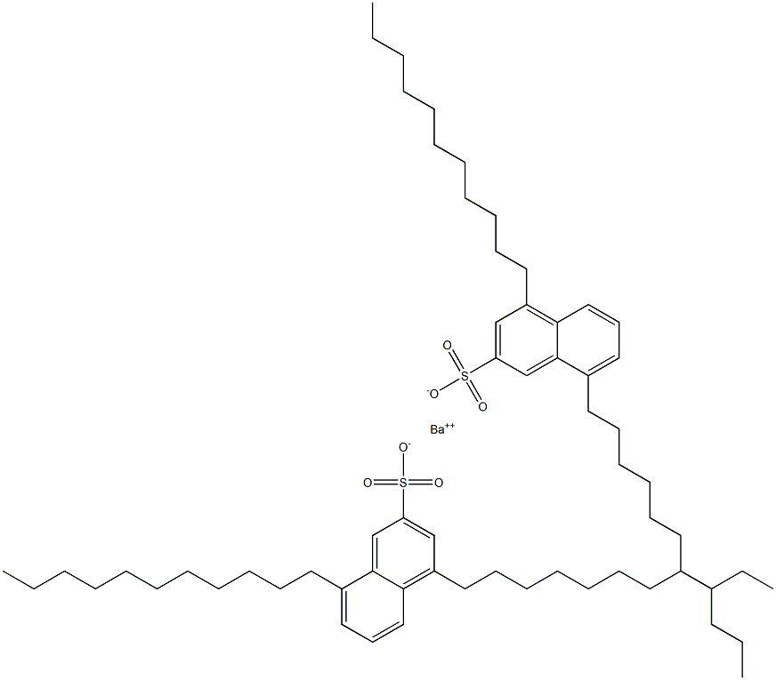 ビス(4,8-ジウンデシル-2-ナフタレンスルホン酸)バリウム 化学構造式