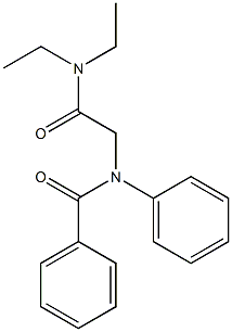 N-[(Diethylcarbamoyl)methyl]benzanilide 结构式