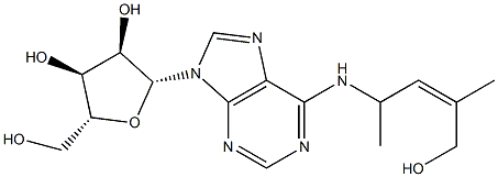 N-[(2R,3Z)-4-メチル-5-ヒドロキシ-3-ペンテン-2-イル]アデノシン 化学構造式