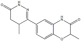 6-[(1,4,5,6-テトラヒドロ-4-メチル-6-オキソピリダジン)-3-イル]-2-メチル-4H-1,4-ベンゾオキサジン-3(2H)-オン 化学構造式