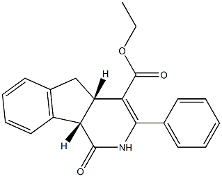 (4aS,9bS)-1-Oxo-2,4a,5,9b-tetrahydro-3-phenyl-1H-indeno[1,2-c]pyridine-4-carboxylic acid ethyl ester,,结构式