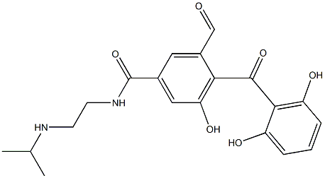 N-[2-(Isopropylamino)ethyl]-3-formyl-5-hydroxy-4-(2,6-dihydroxybenzoyl)benzamide