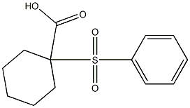 1-フェニルスルホニルシクロヘキサン-1-カルボン酸 化学構造式