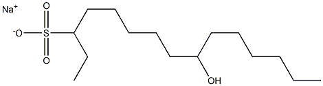 9-Hydroxypentadecane-3-sulfonic acid sodium salt 结构式