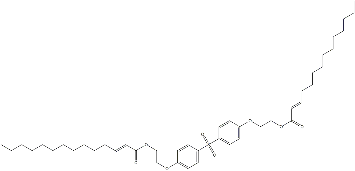 Bis[4-[2-(2-tetradecenoyloxy)ethoxy]phenyl] sulfone Structure