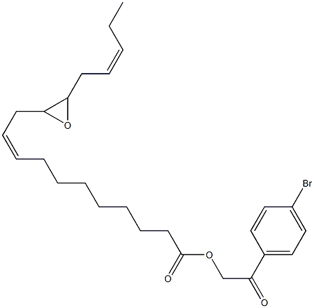 (9Z,15Z)-12,13-Epoxy-9,15-octadecadienoic acid 2-(4-bromophenyl)-2-oxoethyl ester Structure