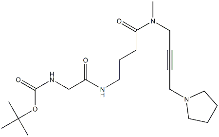 N-Methyl-N-[4-(1-pyrrolidinyl)-2-butynyl]-4-[[(Boc-amino)acetyl]amino]butanamide Structure