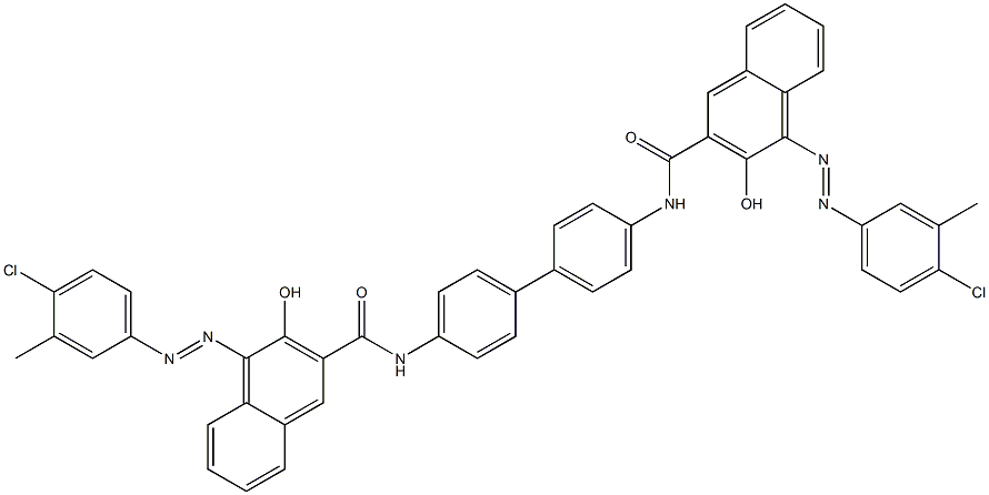 4,4'-Bis[1-[(4-chloro-3-methylphenyl)azo]-2-hydroxy-3-naphthoylamino]biphenyl Structure