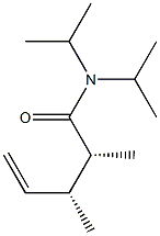 (2R,3R)-N,N-ジイソプロピル-2,3-ジメチル-4-ペンテンアミド 化学構造式