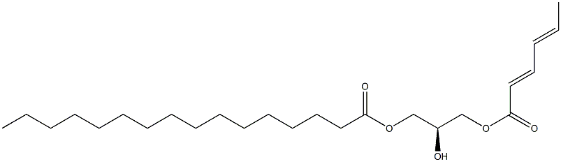 [S,(+)]-1-O-Palmitoyl-3-O-(1-oxo-2,4-hexadienyl)-D-glycerol Struktur