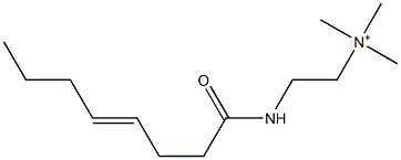 N,N,N-Trimethyl-2-(4-octenoylamino)ethanaminium Structure