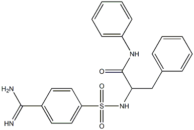 4-[[2-Phenyl-1-(phenylaminocarbonyl)ethyl]aminosulfonyl]benzamidine Struktur