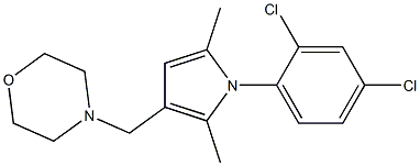 3-(Morpholinomethyl)-1-(2,4-dichlorophenyl)-2,5-dimethyl-1H-pyrrole 结构式