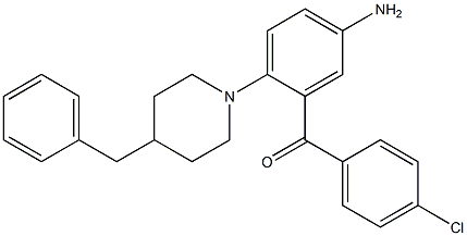 5-Amino-4'-chloro-2-(4-benzyl-1-piperidinyl)benzophenone Structure