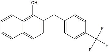 2-[4-(トリフルオロメチル)ベンジル]-1-ナフトール 化学構造式
