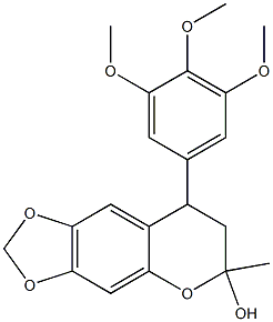 8-(3,4,5-Trimethoxyphenyl)-7,8-dihydro-6-methyl-6H-1,3-dioxolo[4,5-g][1]benzopyran-6-ol