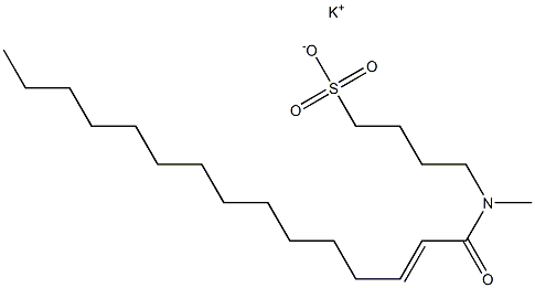 4-[N-(2-Pentadecenoyl)-N-methylamino]-1-butanesulfonic acid potassium salt Structure