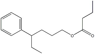 Butanoic acid 4-phenylhexyl ester,,结构式