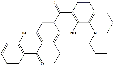 4-(Dipropylamino)-6-ethyl-5,12-dihydroquino[2,3-b]acridine-7,14-dione|