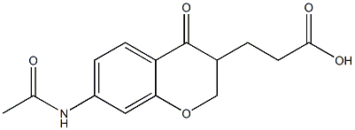 7-Acetylamino-3,4-dihydro-4-oxo-2H-1-benzopyran-3-propionic acid Structure