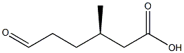 (3R)-3-メチル-6-オキソヘキサン酸 化学構造式