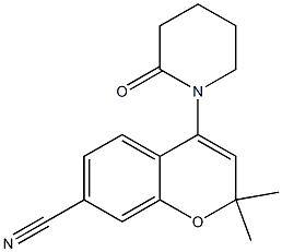 1-(7-Cyano-2,2-dimethyl-2H-1-benzopyran-4-yl)piperidin-2-one Structure