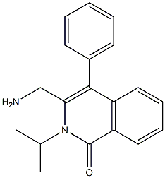 2-イソプロピル-3-アミノメチル-4-フェニルイソキノリン-1(2H)-オン 化学構造式