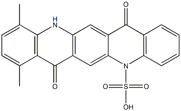 5,7,12,14-テトラヒドロ-8,11-ジメチル-7,14-ジオキソキノ[2,3-b]アクリジン-5-スルホン酸 化学構造式