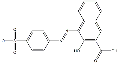 3-Hydroxy-4-[(4-sulfonatophenyl)azo]-2-naphthoic acid Structure