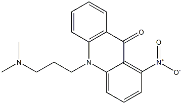 10-[3-(ジメチルアミノ)プロピル]-1-ニトロ-9(10H)-アクリジノン 化学構造式