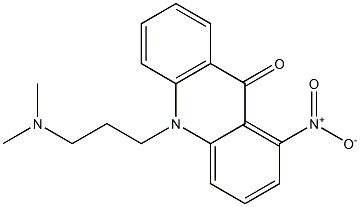 10-[3-(Dimethylamino)propyl]-1-nitro-9(10H)-acridinone,,结构式