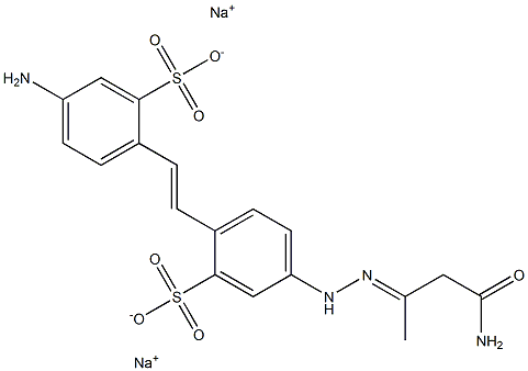 4-Amino-4'-[2-(3-amino-1-methyl-3-oxopropylidene)hydrazino]-2,2'-stilbenedisulfonic acid disodium salt