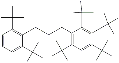 1-(2,3,4,6-Tetra-tert-butylphenyl)-3-(2,6-di-tert-butylphenyl)propane Structure