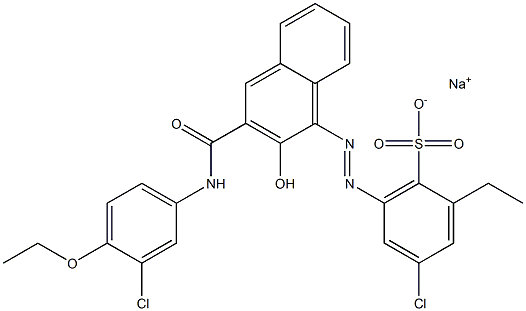 4-Chloro-2-ethyl-6-[[3-[[(3-chloro-4-ethoxyphenyl)amino]carbonyl]-2-hydroxy-1-naphtyl]azo]benzenesulfonic acid sodium salt