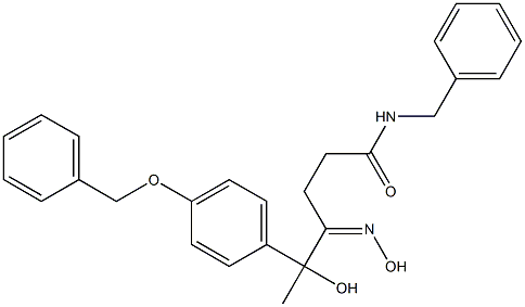 N-Benzyl-5-hydroxy-5-[4-(benzyloxy)phenyl]-4-(hydroxyimino)hexanamide Structure