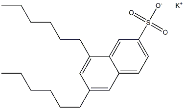 6,8-Dihexyl-2-naphthalenesulfonic acid potassium salt 结构式