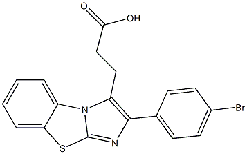 3-[2-(4-Bromophenyl)imidazo[2,1-b]benzothiazol-3-yl]propanoic acid,,结构式