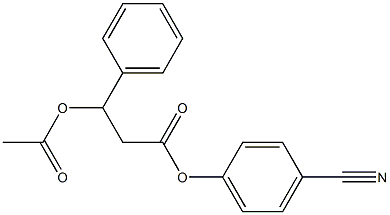  3-Acetyloxy-3-phenylpropionic acid 4-cyanophenyl ester