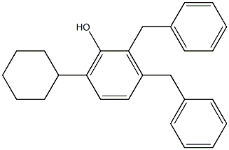 2,3-Dibenzyl-6-cyclohexylphenol,,结构式