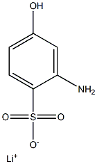 2-アミノ-4-ヒドロキシベンゼンスルホン酸リチウム 化学構造式